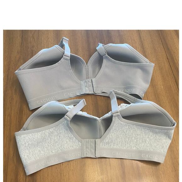 Cacique Bra Lot of 2 42C Lightly Lined No Wire Lace Soft Support Lane Bryant - Picture 4 of 8